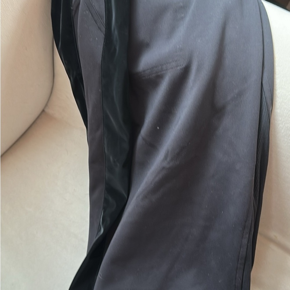 Athleta Black Tuxedo Stripped Joggers - Picture 3 of 3
